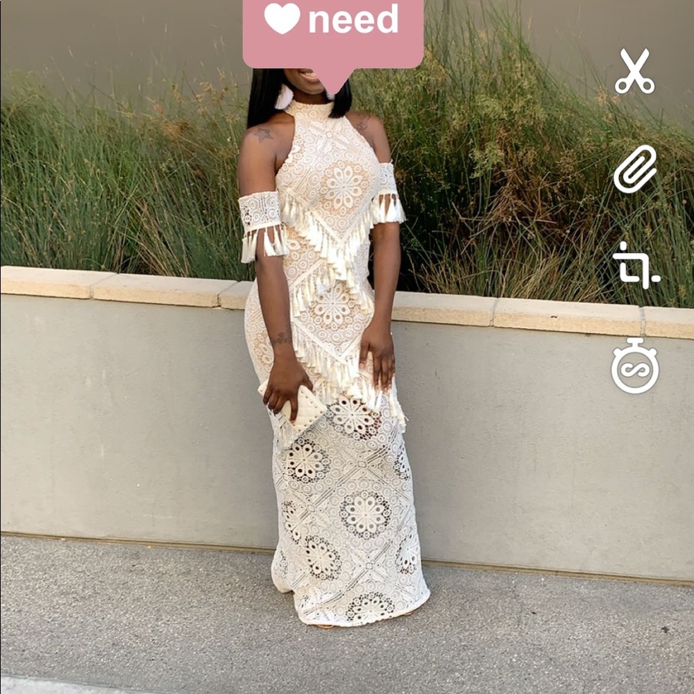 White elegant dress